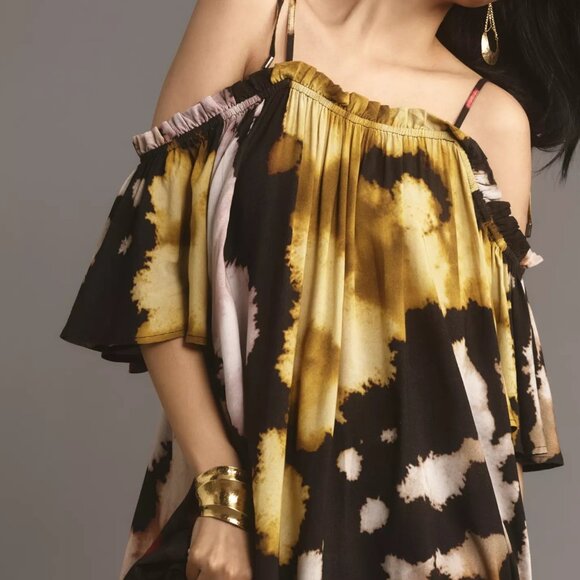 Anthropologie / Conditions Apply Printed Tie-Strap Kaftan - Picture 4 of 7